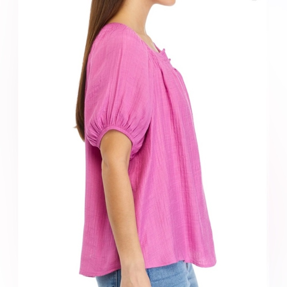 Wonderly Pink Button-Front Top - Picture 3 of 7